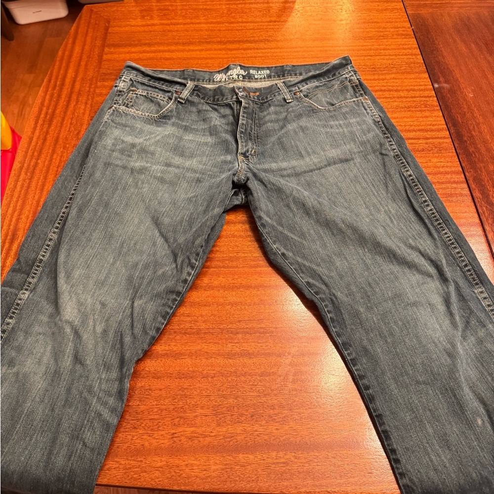 Wrangler Men's Straight Fit Blue Jeans